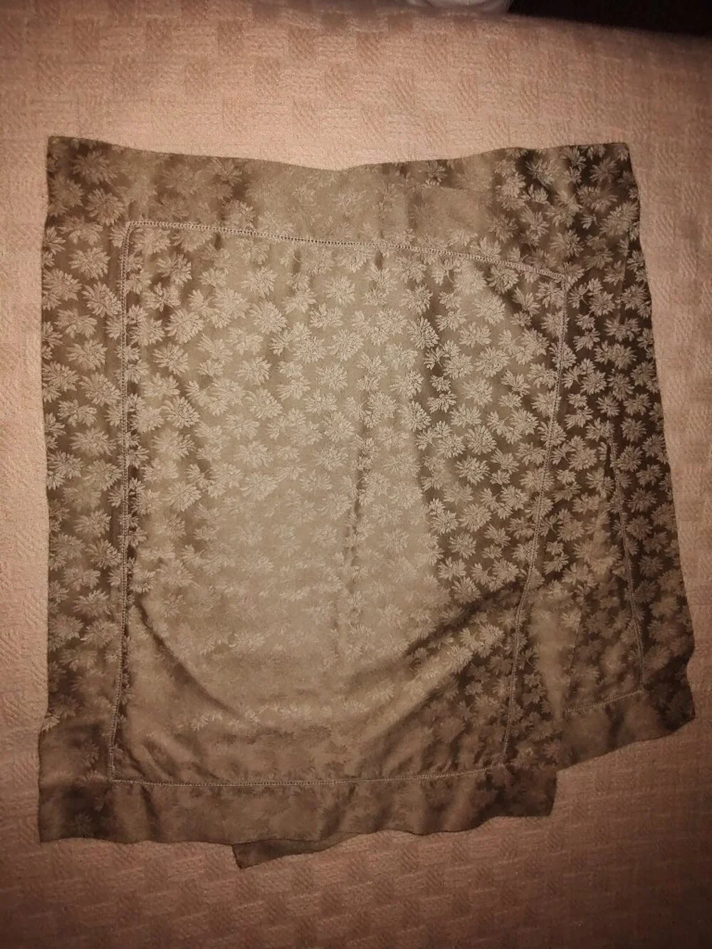 SFERRA TWO GRETA EGYPTIAN COTTON BOUDOIR SHAMS HEMSTITCH 16x20 TRUFFLE ITALY